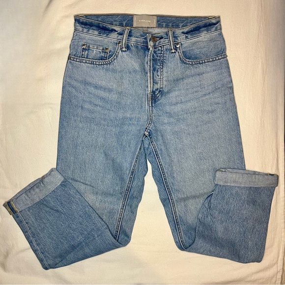 Everlane Boyfriend Light Wash Blue Jeans! - Picture 1 of 8